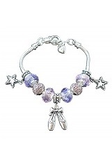 good-looking pink silver beads toddler charm bracelets